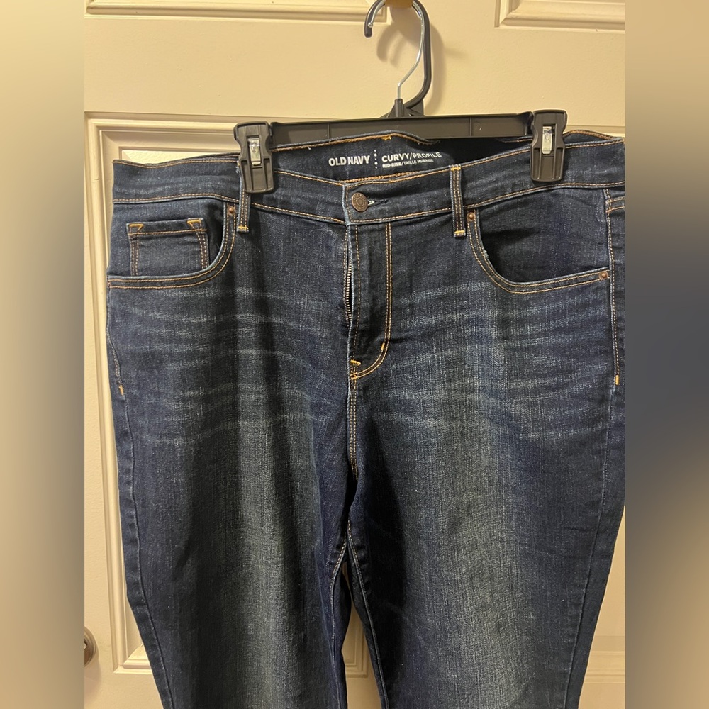 Old Navy Curvy Mid-Rise Jeans - Deep Indigo